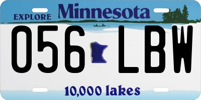 MN license plate 056LBW