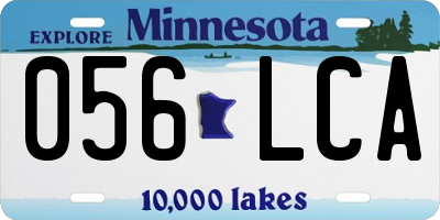 MN license plate 056LCA
