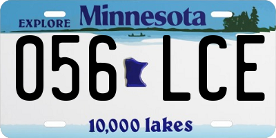 MN license plate 056LCE