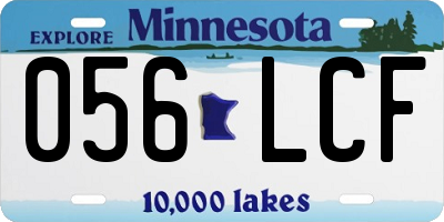 MN license plate 056LCF