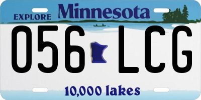 MN license plate 056LCG