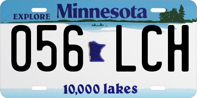 MN license plate 056LCH