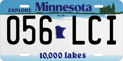 MN license plate 056LCI