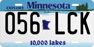 MN license plate 056LCK