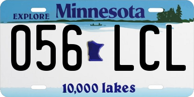 MN license plate 056LCL