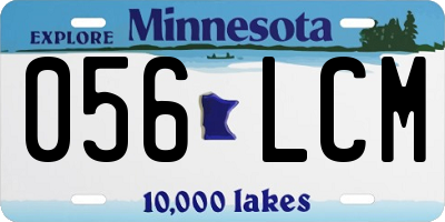 MN license plate 056LCM