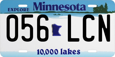 MN license plate 056LCN