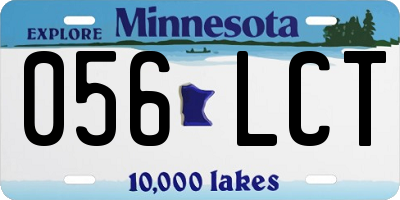 MN license plate 056LCT