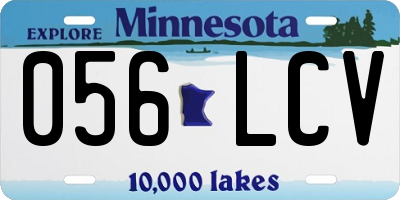 MN license plate 056LCV