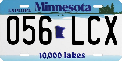 MN license plate 056LCX
