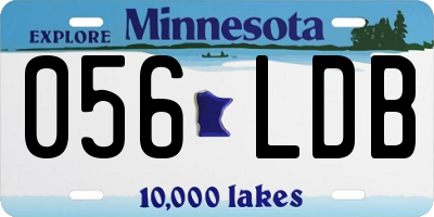 MN license plate 056LDB