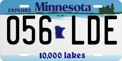 MN license plate 056LDE