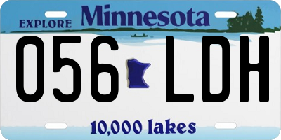 MN license plate 056LDH