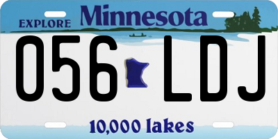 MN license plate 056LDJ