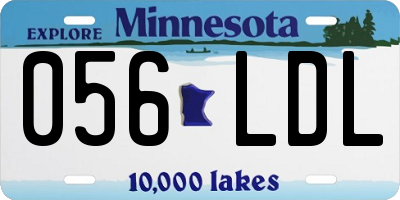 MN license plate 056LDL
