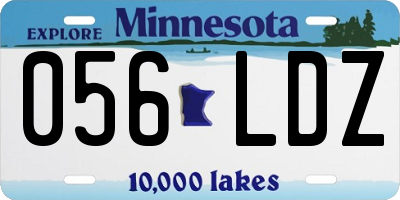 MN license plate 056LDZ