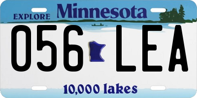 MN license plate 056LEA
