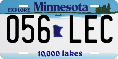 MN license plate 056LEC
