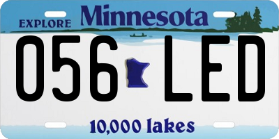 MN license plate 056LED