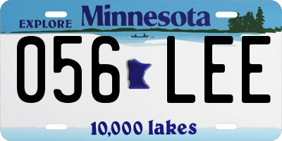 MN license plate 056LEE