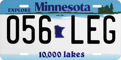 MN license plate 056LEG