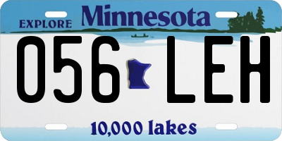 MN license plate 056LEH