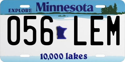 MN license plate 056LEM