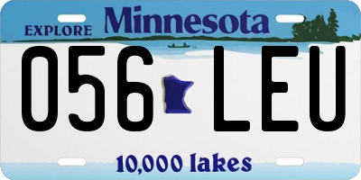 MN license plate 056LEU
