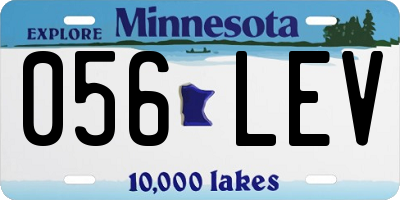 MN license plate 056LEV
