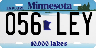 MN license plate 056LEY