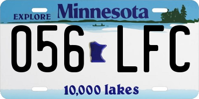 MN license plate 056LFC