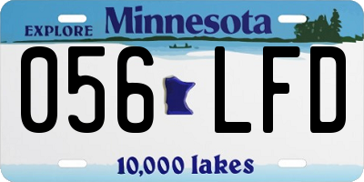 MN license plate 056LFD