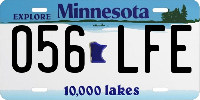 MN license plate 056LFE