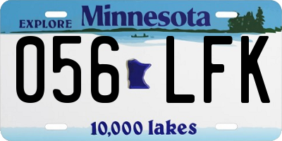 MN license plate 056LFK