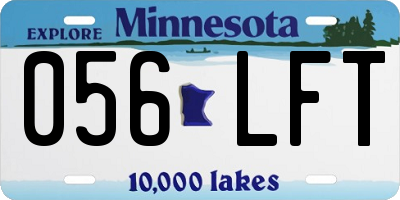 MN license plate 056LFT