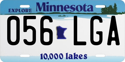 MN license plate 056LGA