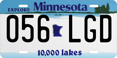 MN license plate 056LGD