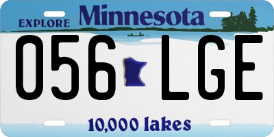 MN license plate 056LGE