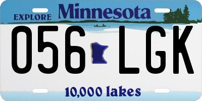 MN license plate 056LGK