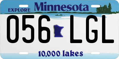 MN license plate 056LGL