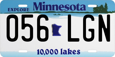 MN license plate 056LGN