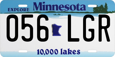 MN license plate 056LGR
