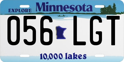 MN license plate 056LGT