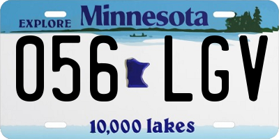 MN license plate 056LGV