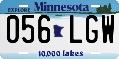 MN license plate 056LGW