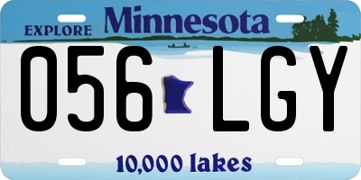 MN license plate 056LGY