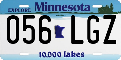 MN license plate 056LGZ