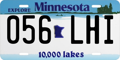 MN license plate 056LHI