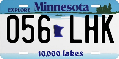 MN license plate 056LHK