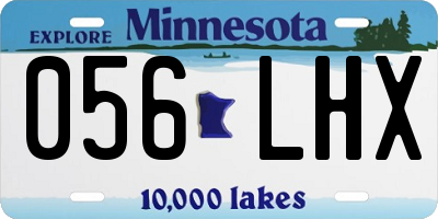 MN license plate 056LHX